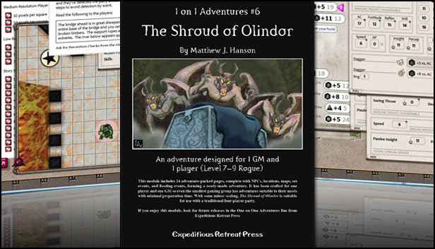Fantasy Grounds - 1 on 1 Adventures #6: The Shroud of Olindor (3.5E/PFRPG) Steam capsule image