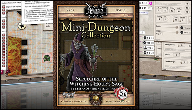 Fantasy Grounds - Mini-Dungeon #020: Sepulchre of the Witching Hour's Sage (5E) Steam capsule image