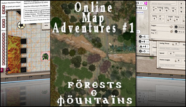 Fantasy Grounds - Map Adventures #1 - Forests & Mountains (Map and Token Pack) Steam capsule image