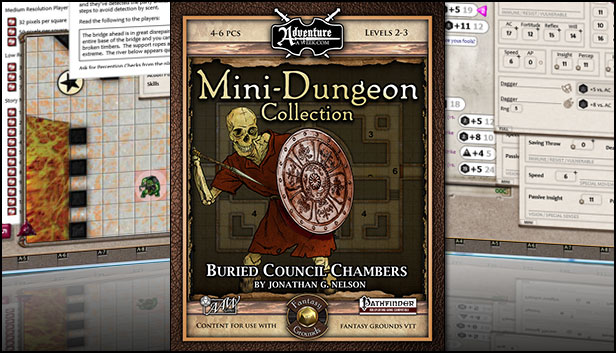 Fantasy Grounds - Mini-Dungeon #001: Buried Council Chambers (PFRPG) Steam capsule image