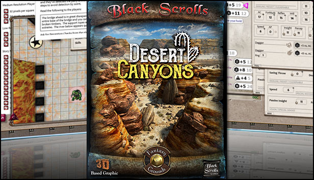 Fantasy Grounds - Black Scroll Games - Desert Canyons (Map Pack) Steam capsule image