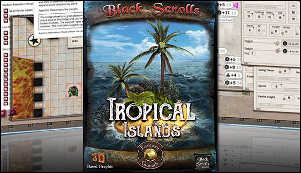 Fantasy Grounds - Black Scroll Games - Tropical Islands (Map Pack) Steam capsule image