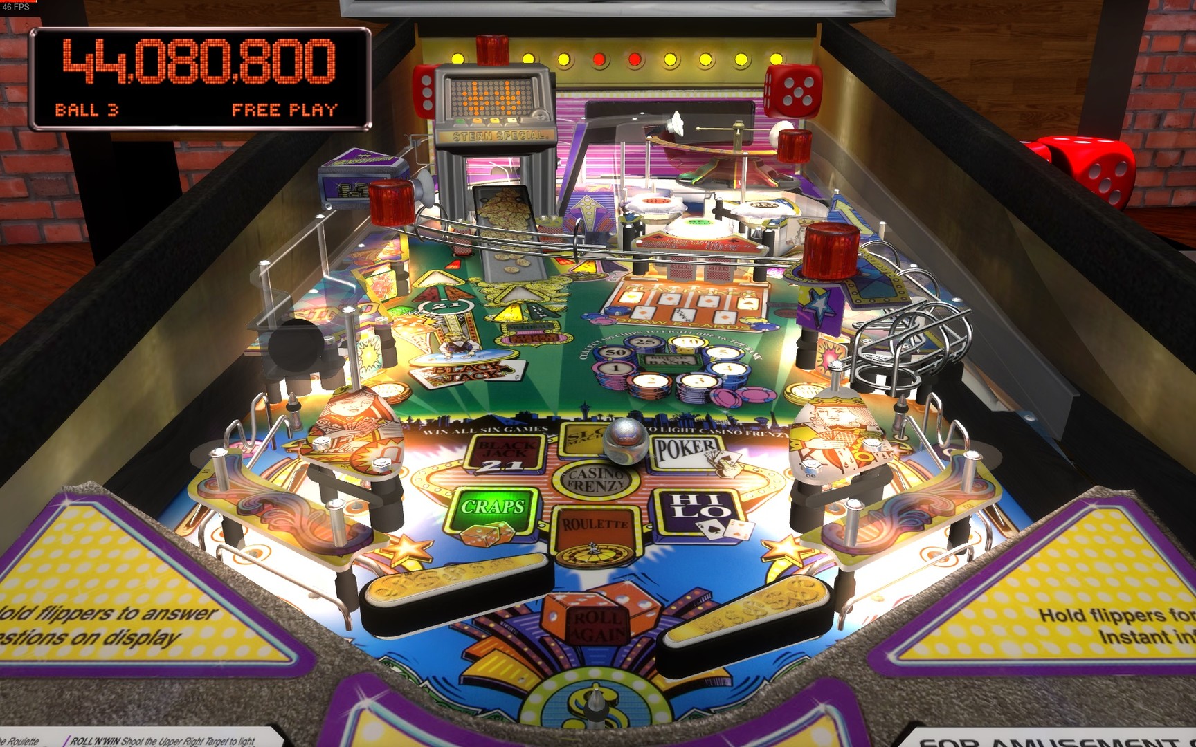 stern high roller casino pinball