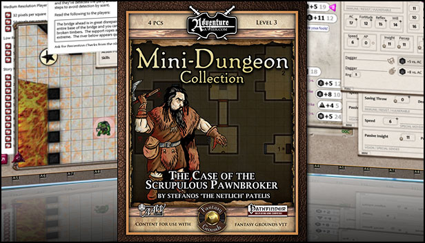 Fantasy Grounds - Mini-Dungeon #013: The Case of the Scrupulous Pawnbroker (PFRPG) Steam capsule image