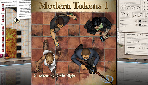 Fantasy Grounds - Modern 1 (Token Pack) Steam capsule image