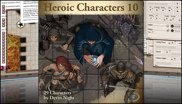 Fantasy Grounds - Heroic Characters 10 (Token Pack) Steam capsule image