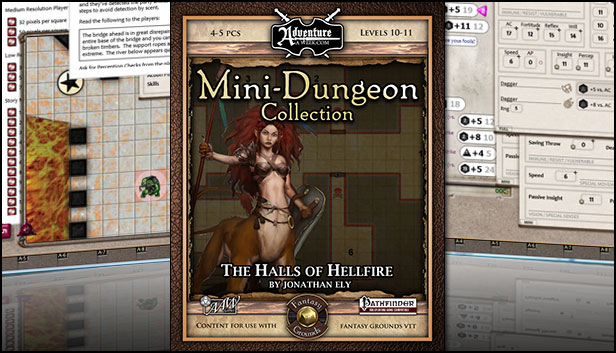 Fantasy Grounds - Mini-Dungeon #016: The Halls of Hellfire (PFRPG) Steam capsule image