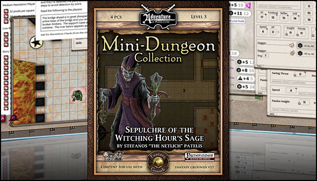 Fantasy Grounds - Mini-Dungeon #020: Sepulchre of the Witching Hour's Sage (PFRPG) Steam capsule image