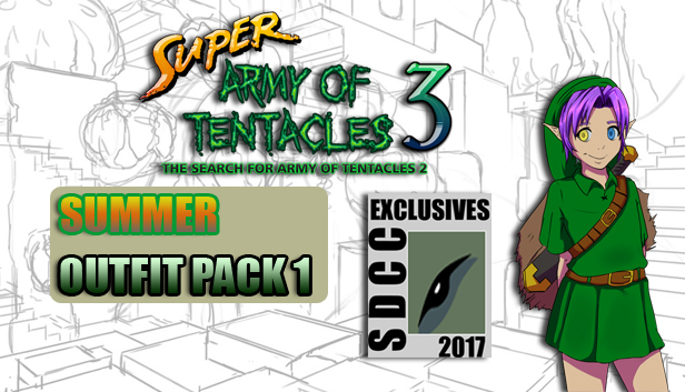 SUPER ARMY OF TENTACLES 3: Summer Outfit Pack I: San Diego Comic-Con Exclusives 2017 Steam capsule image