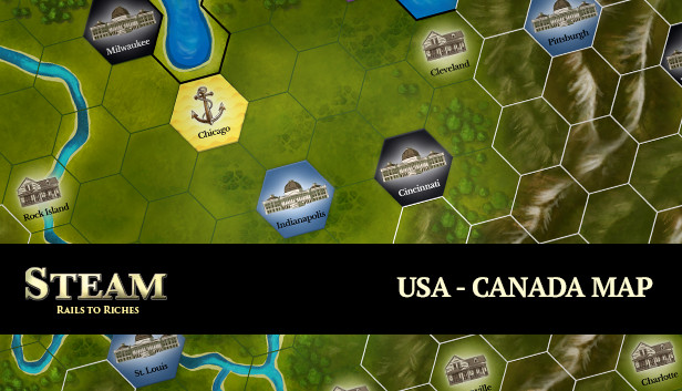 Steam: Rails to Riches - USA-Canada Map Steam capsule image