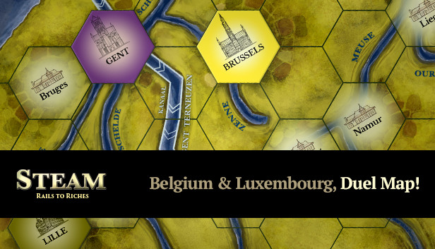 Steam: Rails to Riches - Belgium & Luxembourg Map Steam capsule image