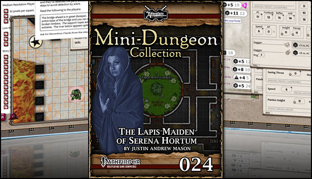 Fantasy Grounds - Mini-Dungeon #024: The Lapis Maiden of Serena Hortum (PFRPG) Steam capsule image