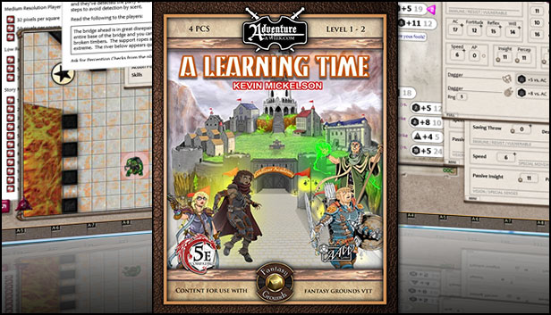 Fantasy Grounds - BASIC01: A Learning Time (5E) Steam capsule image