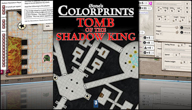 Fantasy Grounds - 0 one's Colorprints #1: Tomb of the Shadow King (Map Pack) Steam capsule image