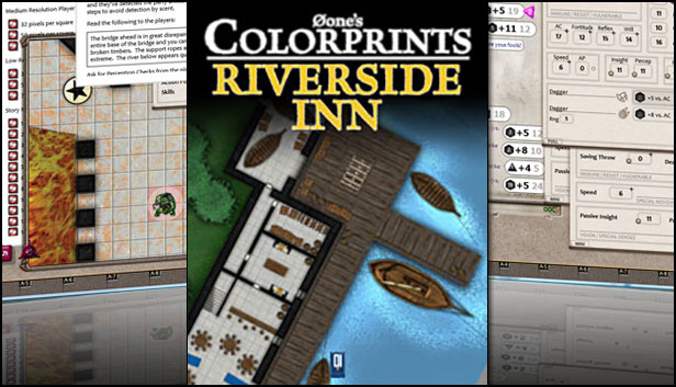 Fantasy Grounds - 0one's Colorprints #2: Riverside Inn (Map Pack) Steam capsule image