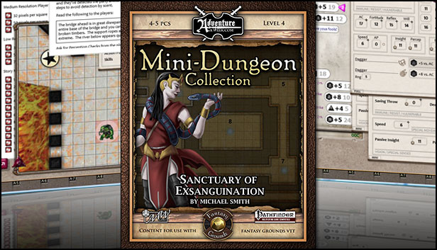 Fantasy Grounds - Mini-Dungeon #026: Sanctuary of Exsanguination (PFRPG) Steam capsule image
