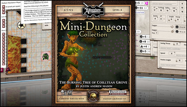 Fantasy Grounds - Mini-Dungeon #030: The Burning Tree of Coilltean Grove (PFRPG) Steam capsule image