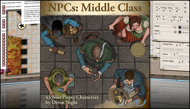 Fantasy Grounds - NPCs: Middle Class (Token Pack) Steam capsule image