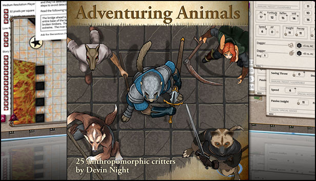 Fantasy Grounds - Adventuring Animals (Token Pack) Steam capsule image