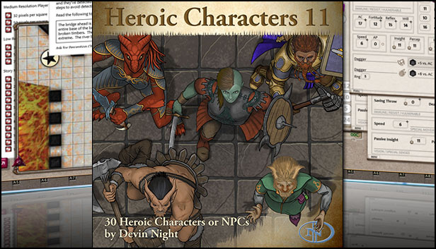 Fantasy Grounds - Heroic Characters 11 (Token Pack) Steam capsule image