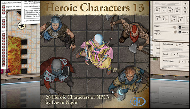 Fantasy Grounds - Heroic Characters 13 (Token Pack) Steam capsule image