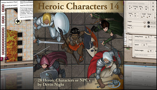 Fantasy Grounds - Heroic Characters 14 (Token Pack) Steam capsule image