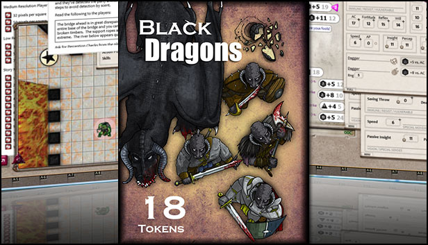 Fantasy Grounds - Black Dragons (Token Pack) Steam capsule image