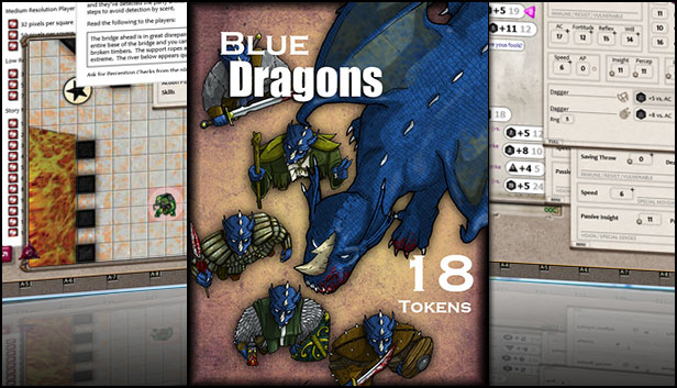 Fantasy Grounds - Blue Dragons (Token Pack) Steam capsule image