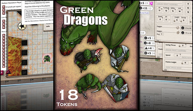 Fantasy Grounds - Green Dragons (Token Pack) Steam capsule image