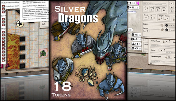 Fantasy Grounds - Silver Dragons (Token Pack) Steam capsule image
