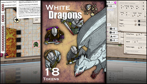 Fantasy Grounds - White Dragons (Token Pack) Steam capsule image