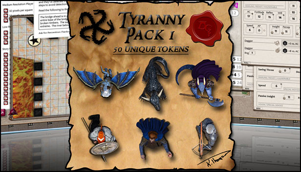 Fantasy Grounds - Ddraig Goch's Tyranny 1 (Token Pack) Steam capsule image