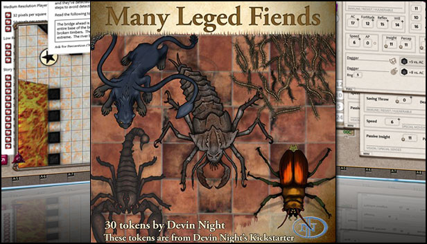 Fantasy Grounds - Many-Legged Fiends (Token Pack) Steam capsule image