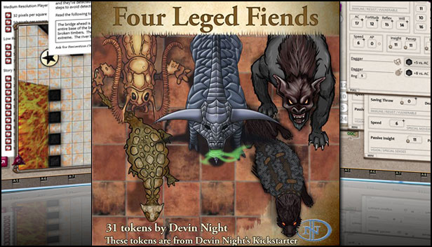 Fantasy Grounds - Four-Legged Fiends (Token Pack) Steam capsule image