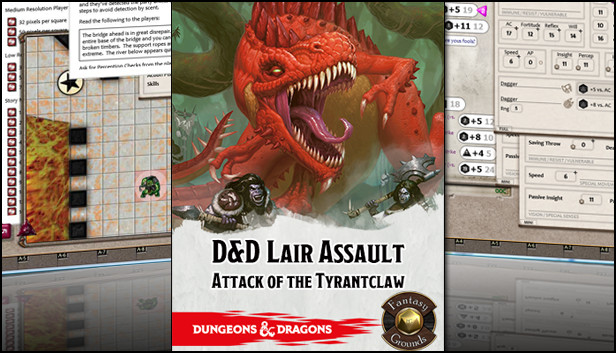 Fantasy Grounds - Dungeons & Dragons - Lair Assault: Attack of the Tyrantclaw (5E) Steam capsule image