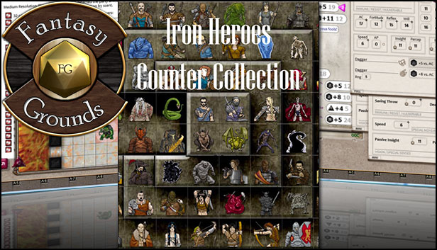 Fantasy Grounds - Iron Heroes Counter Collection (Token Pack) Steam capsule image