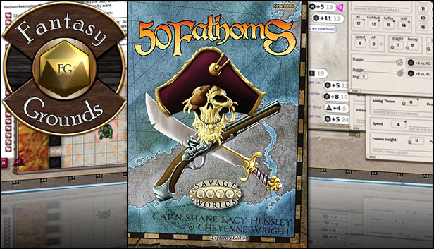 Fantasy Grounds - 50 Fathoms Online Gaming Tokens (Savage Worlds) (Token Pack) Steam capsule image
