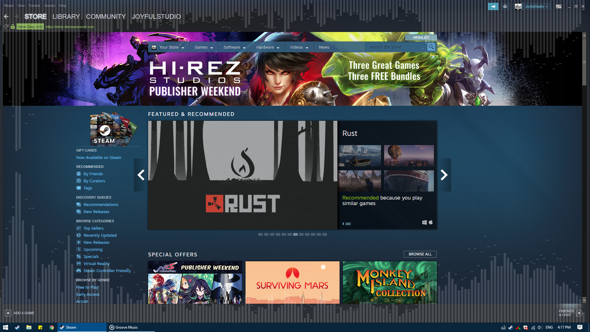 Desktop Audio Visualizer di Steam