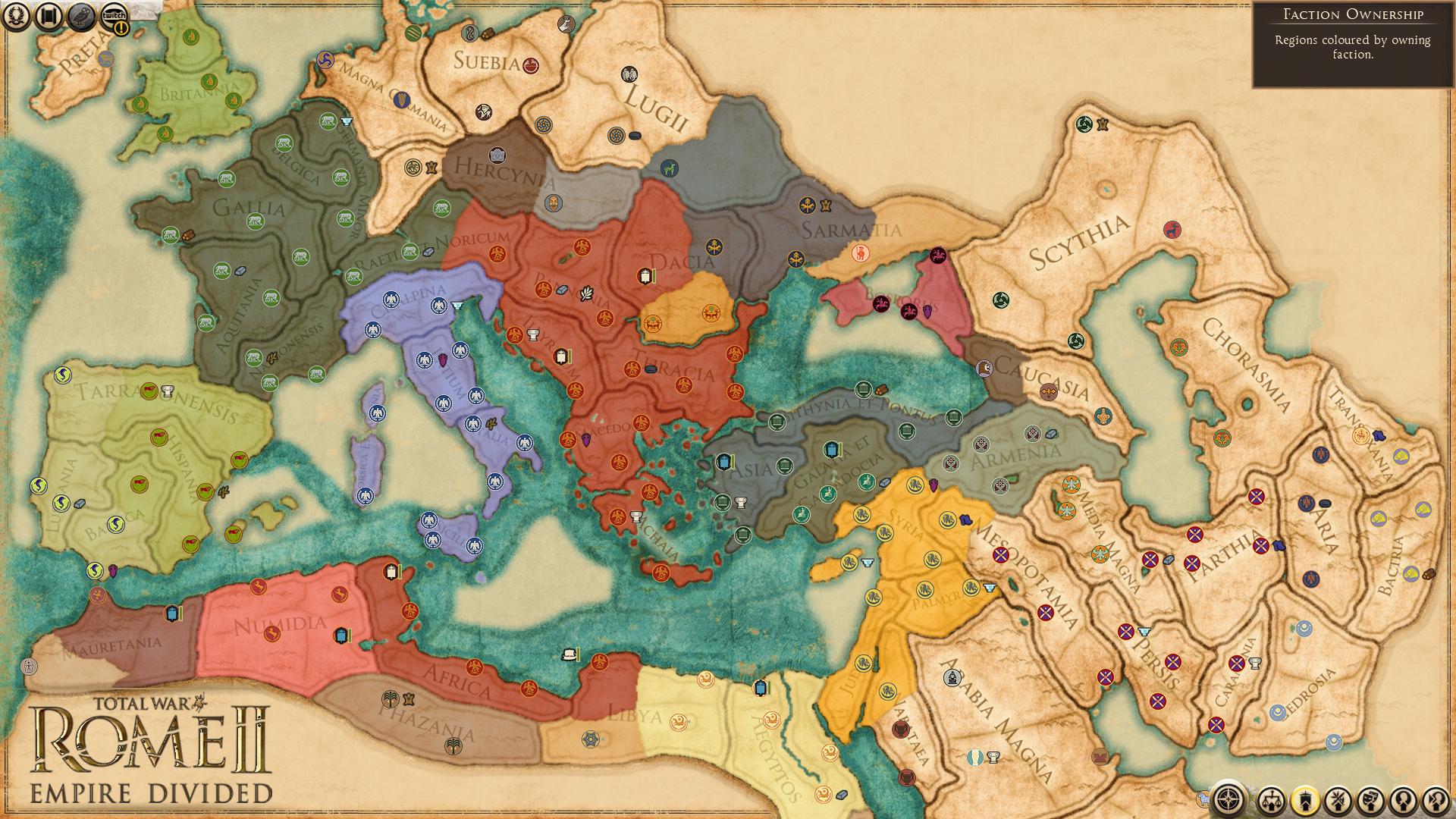 factions in total war rome 2