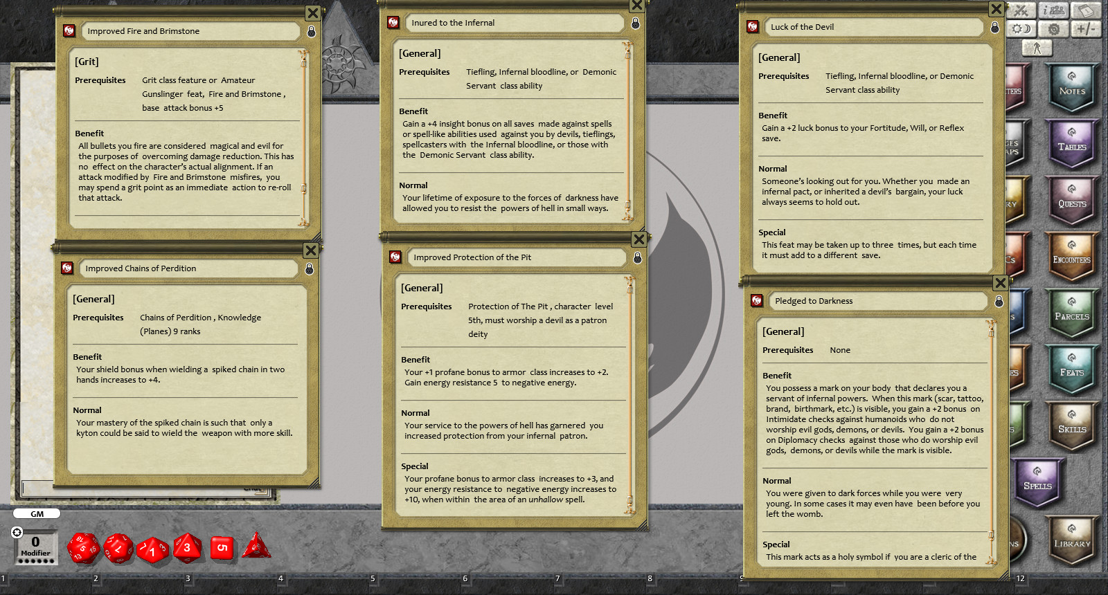 Fantasy Grounds - Feats of Legend: 20 Infernal Feats (PFRPG) on Steam
