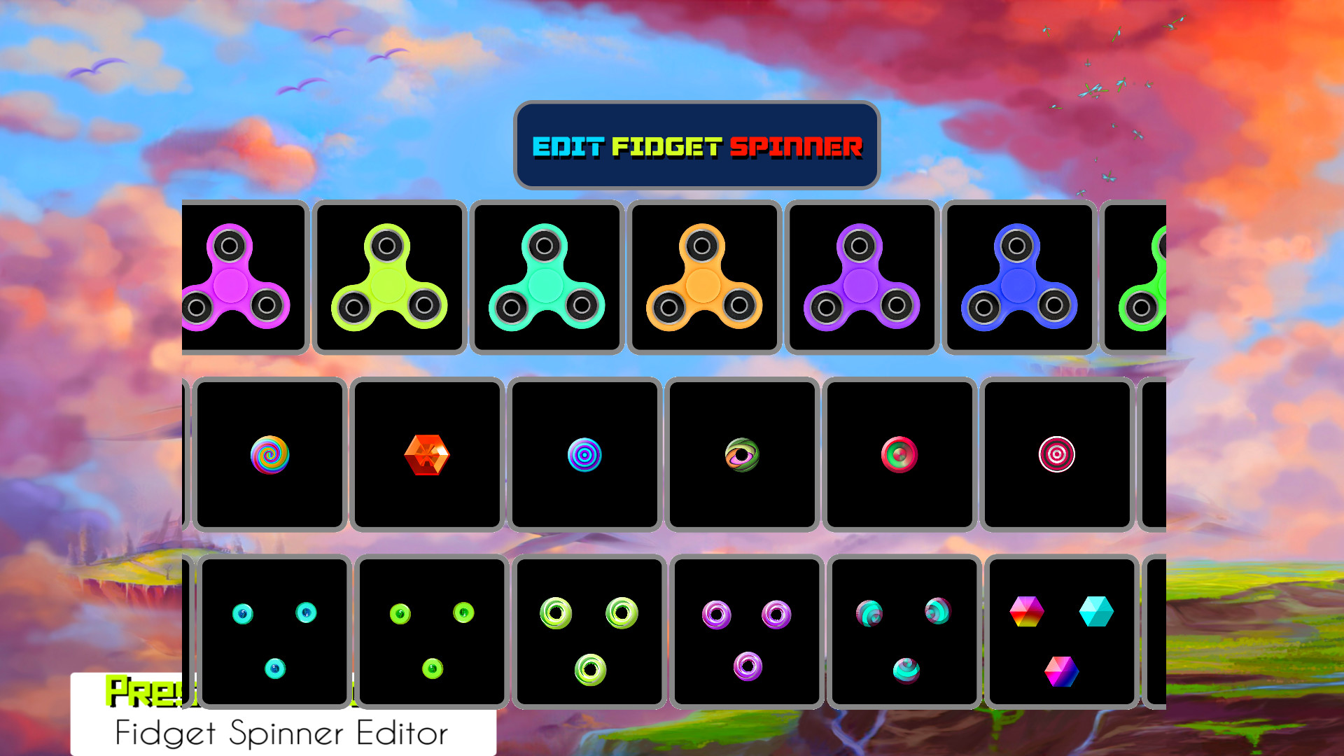 Spinning simulator. Steam Spinner. Fidget Spinner game about nature. Hosini Soul Spinner (Edit).