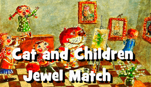 JotMW: Cat and Children Jewel Match Steam capsule image