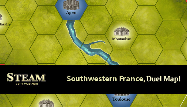 Steam: Rails to Riches - Southwestern France Map Steam capsule image
