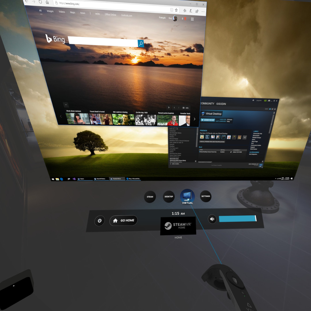Virtual Desktop Dashboard en Steam