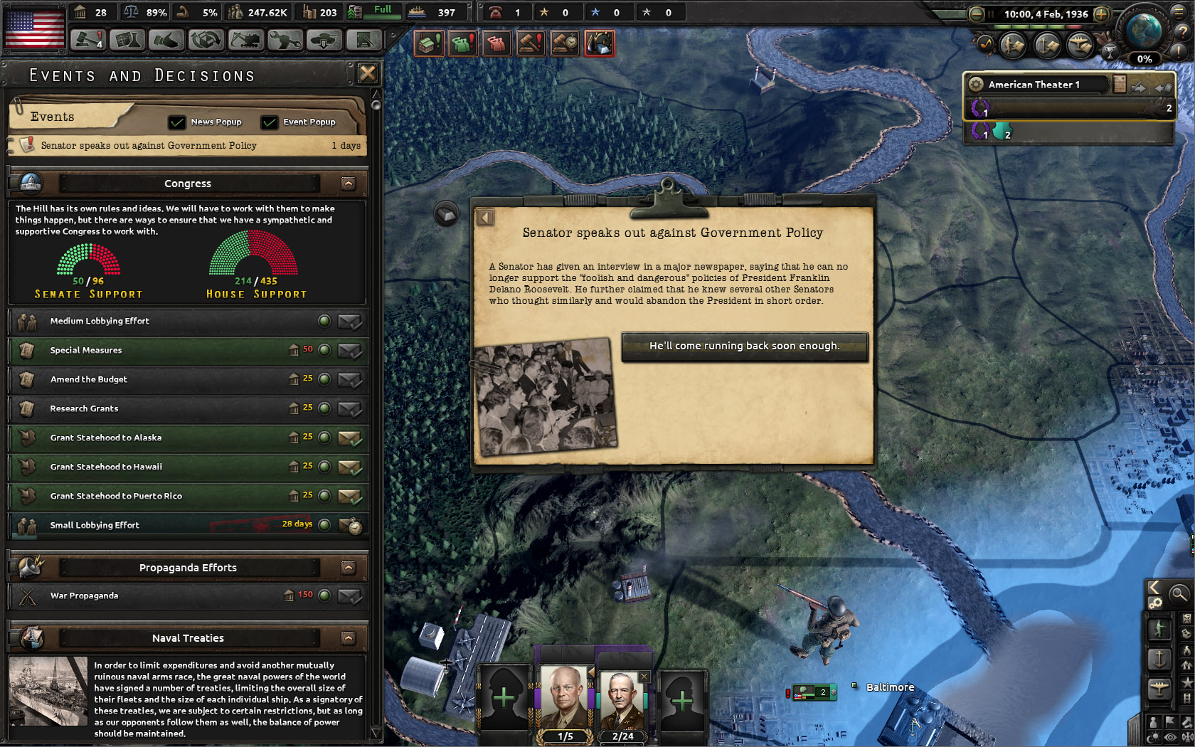 Expansion - Hearts of Iron IV: Man the Guns Free Download for PC