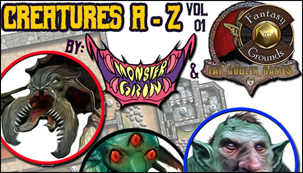 Fantasy Grounds - Creatures A-Z Vol 01 (Token Pack) Steam capsule image
