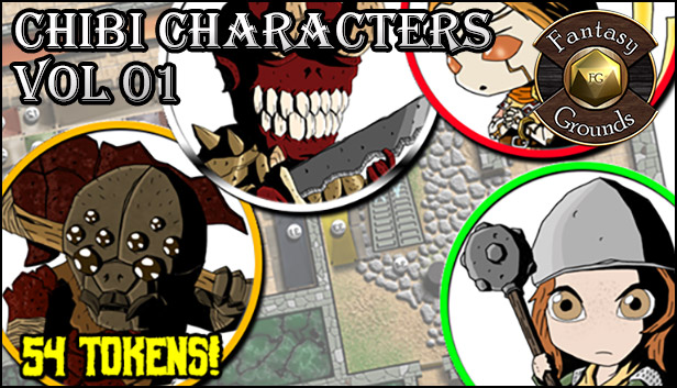 Fantasy Grounds - Chibi Characters Vol 1 (Token Pack) Steam capsule image