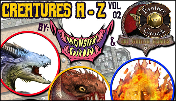 Fantasy Grounds - Creatures A-Z Vol 2 (Token Pack) Steam capsule image