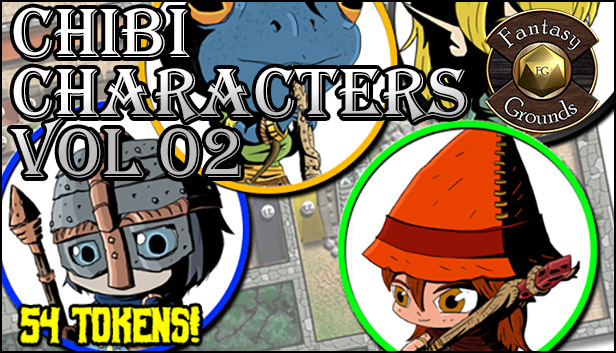 Fantasy Grounds - Chibi Characters Vol 2 (Token Pack) Steam capsule image