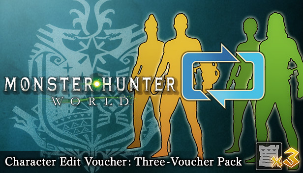 Monster Hunter: World - Character Edit Voucher: Three-Voucher Pack Steam capsule image